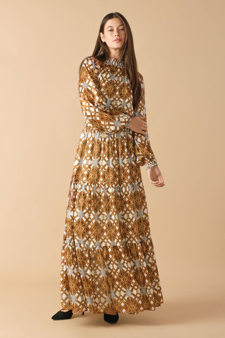 CELESTIAL CASCADE WOVEN MAXI DRESS - Concordia Style Boutique