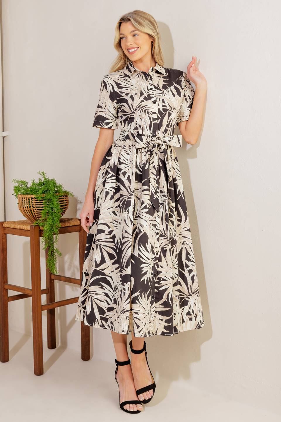 ALL YOU DO WOVEN MIDI DRESS - Concordia Style Boutique