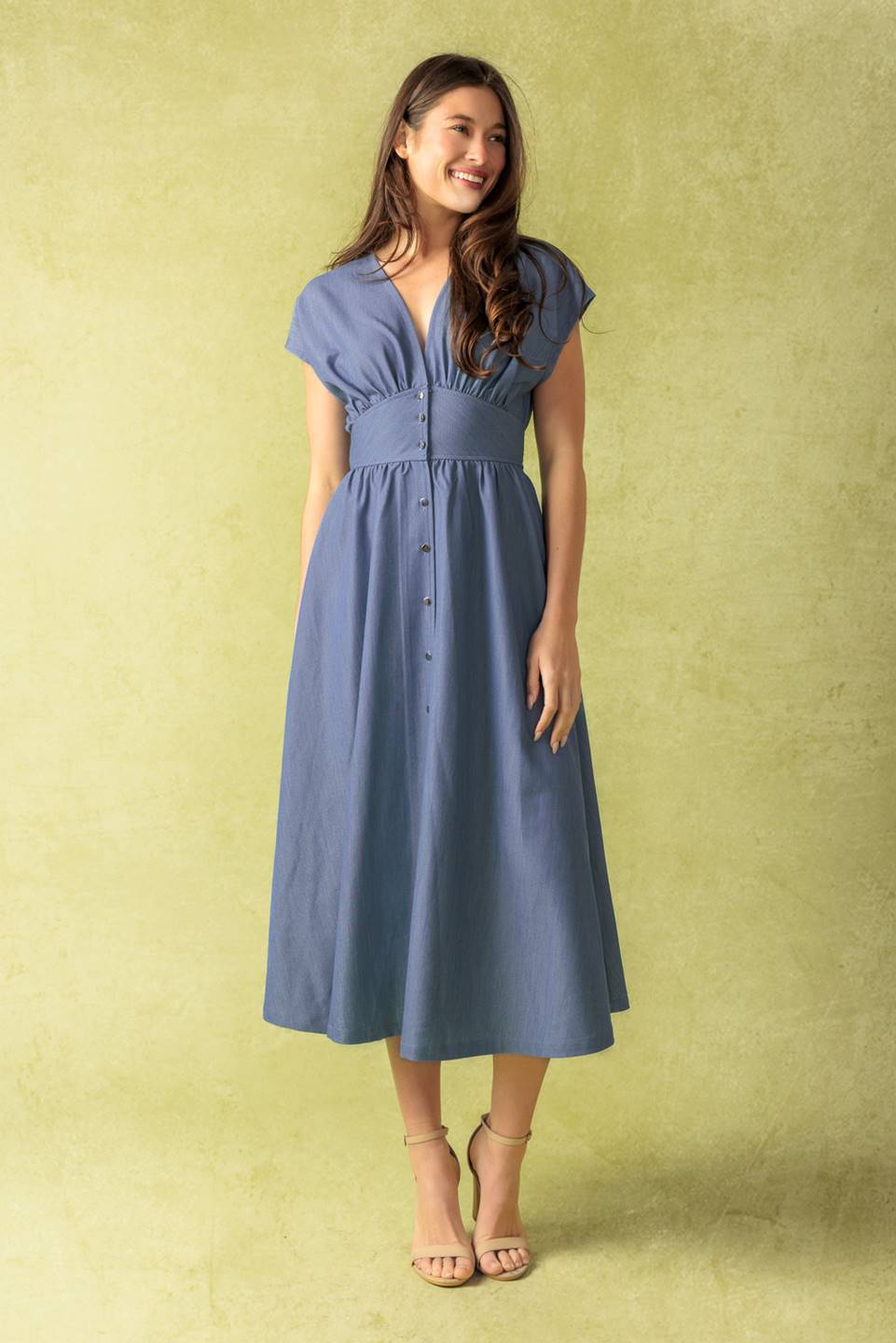 BRIGHT MORNINGS WOVEN MIDI DRESS - Concordia Style Boutique