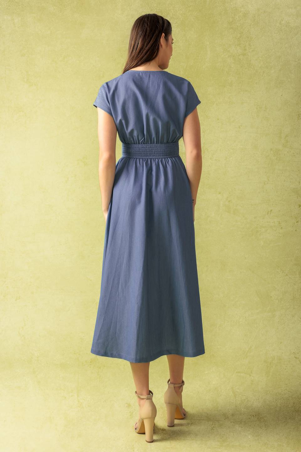 BRIGHT MORNINGS WOVEN MIDI DRESS - Concordia Style Boutique