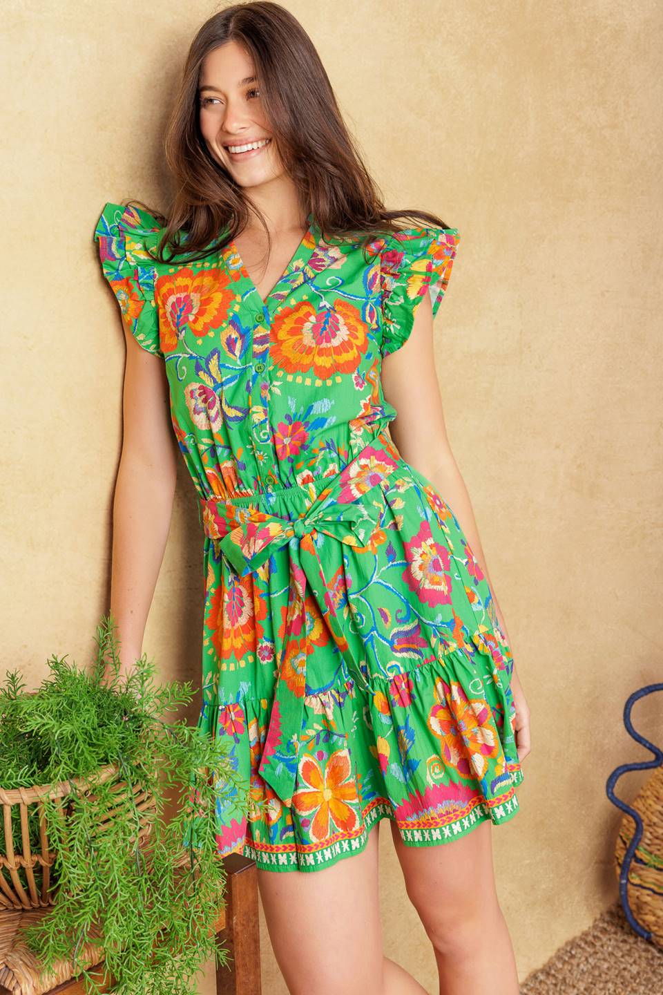 BRIGHTER DAYS WOVEN MINI DRESS - Concordia Style Boutique