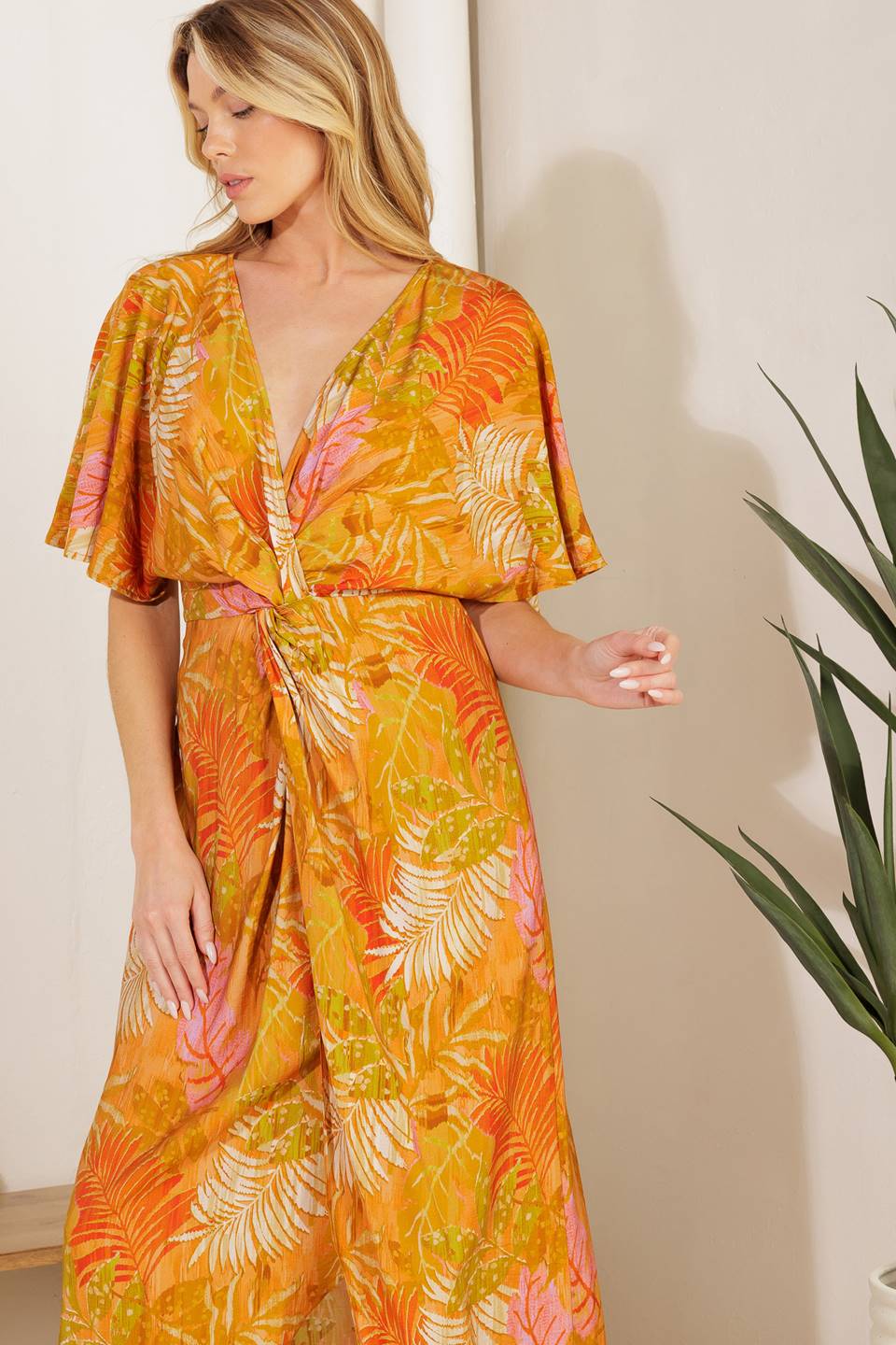 BUDDING HEARTS WOVEN MIDI DRESS - Concordia Style Boutique