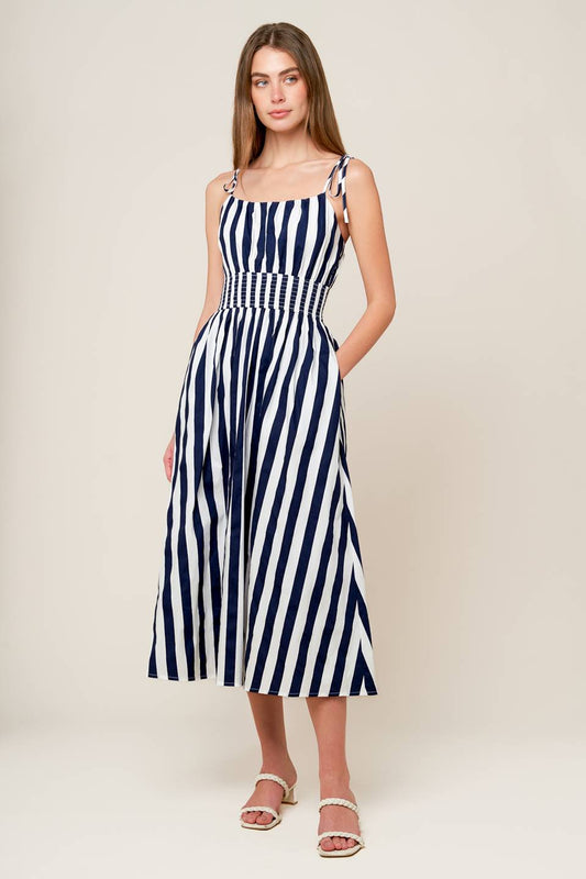 AROUND THE WORLD WOVEN MIDI DRESS - Concordia Style Boutique