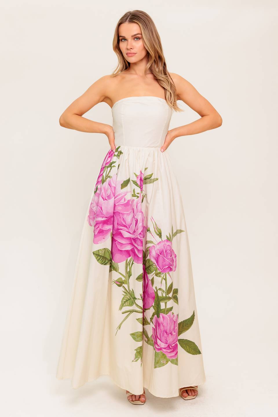 CAUGHT IN THE BREEZE FLORAL WOVEN MAXI DRESS - Concordia Style Boutique