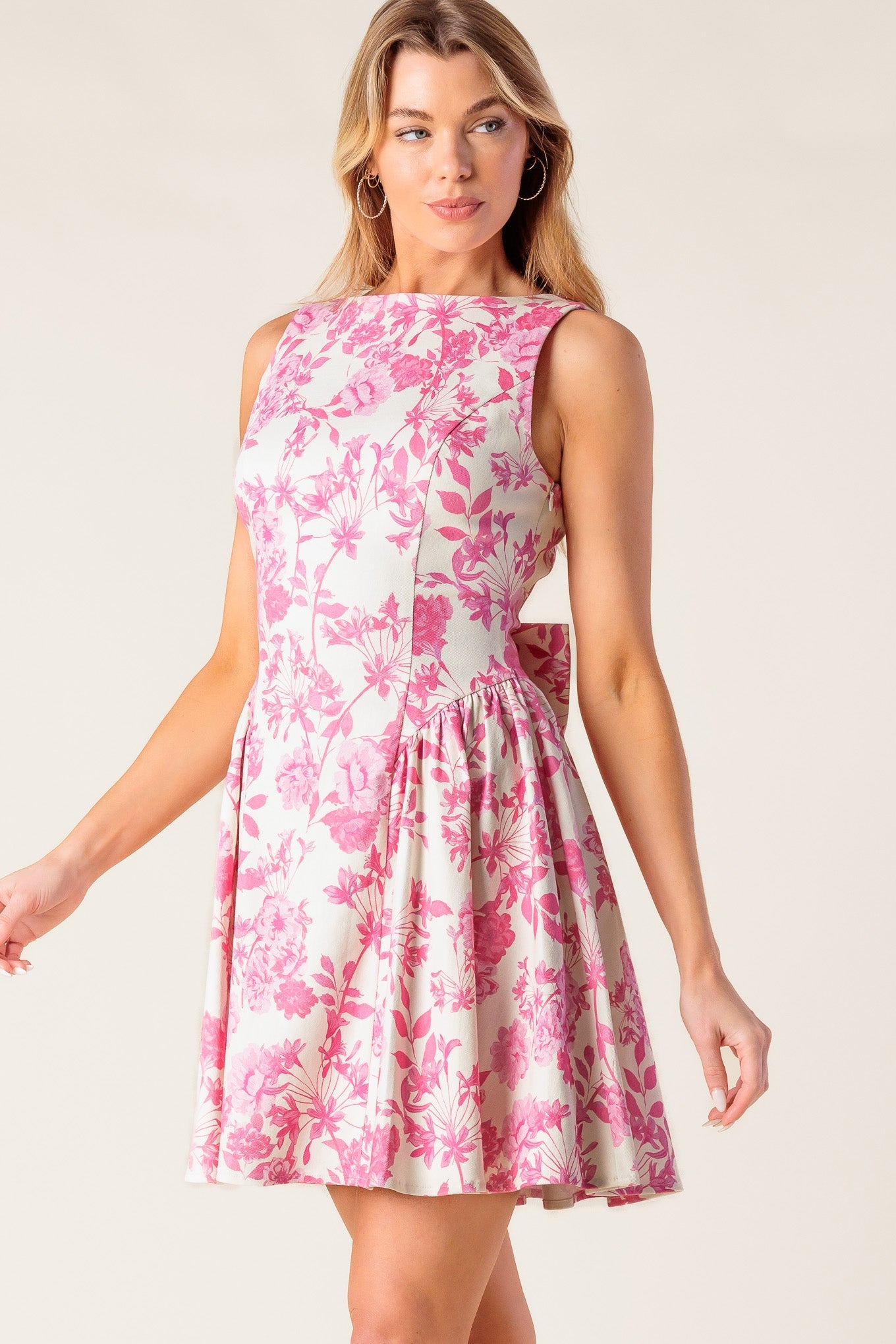 ADVENTURE ISLAND PINK WOVEN MINI DRESS - Concordia Style Boutique