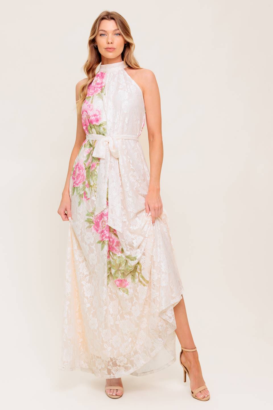 BOTANICAL DREAM WOVEN LACE MAXI DRESS - Concordia Style Boutique