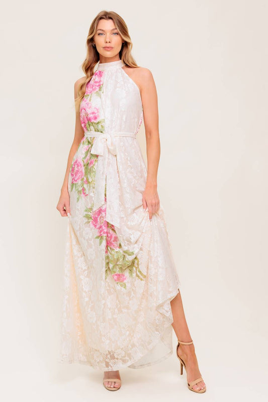 BOTANICAL DREAM WOVEN LACE MAXI DRESS - Concordia Style Boutique