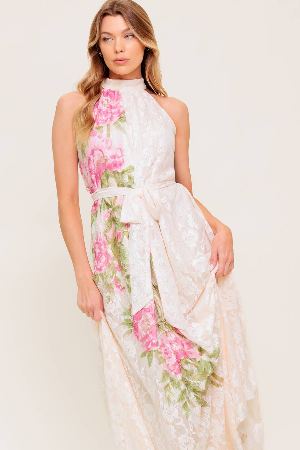 BOTANICAL DREAM WOVEN LACE MAXI DRESS - Concordia Style Boutique