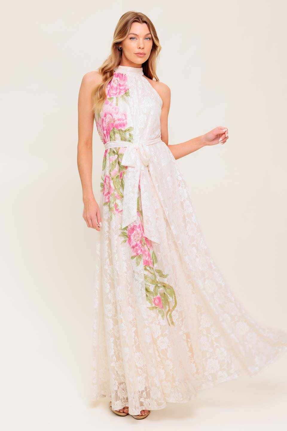BOTANICAL DREAM WOVEN LACE MAXI DRESS - Concordia Style Boutique