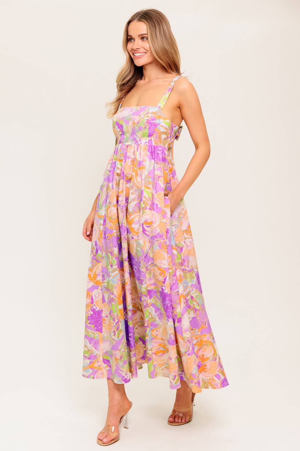 BREEZE SONG PINK WOVEN MIDI DRESS - Concordia Style Boutique