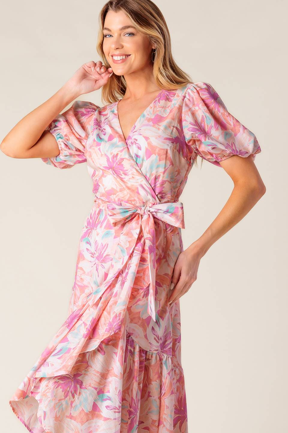 BLESS YOUR HEART CORAL WOVEN MINI DRESS - Concordia Style Boutique