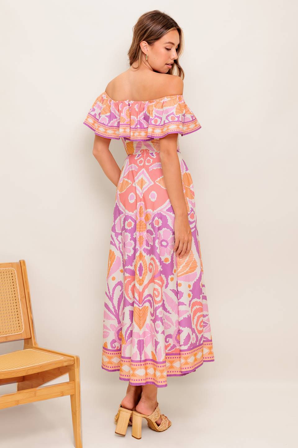 CABANA DREAM LAVENDER WOVEN MIDI DRESS - Concordia Style Boutique