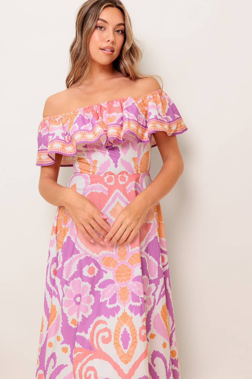 CABANA DREAM LAVENDER WOVEN MIDI DRESS - Concordia Style Boutique