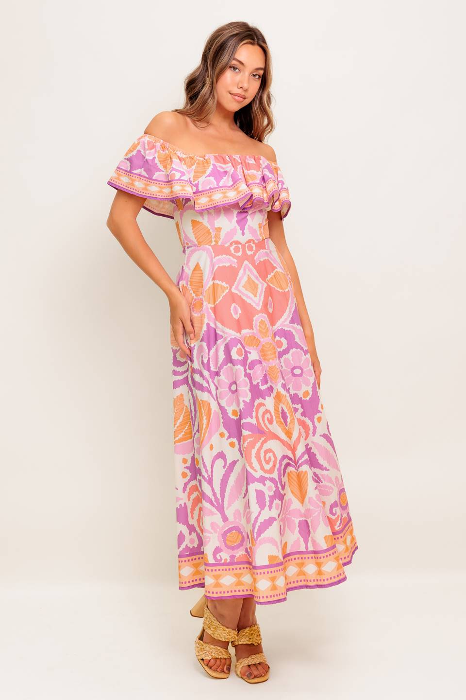 CABANA DREAM LAVENDER WOVEN MIDI DRESS - Concordia Style Boutique