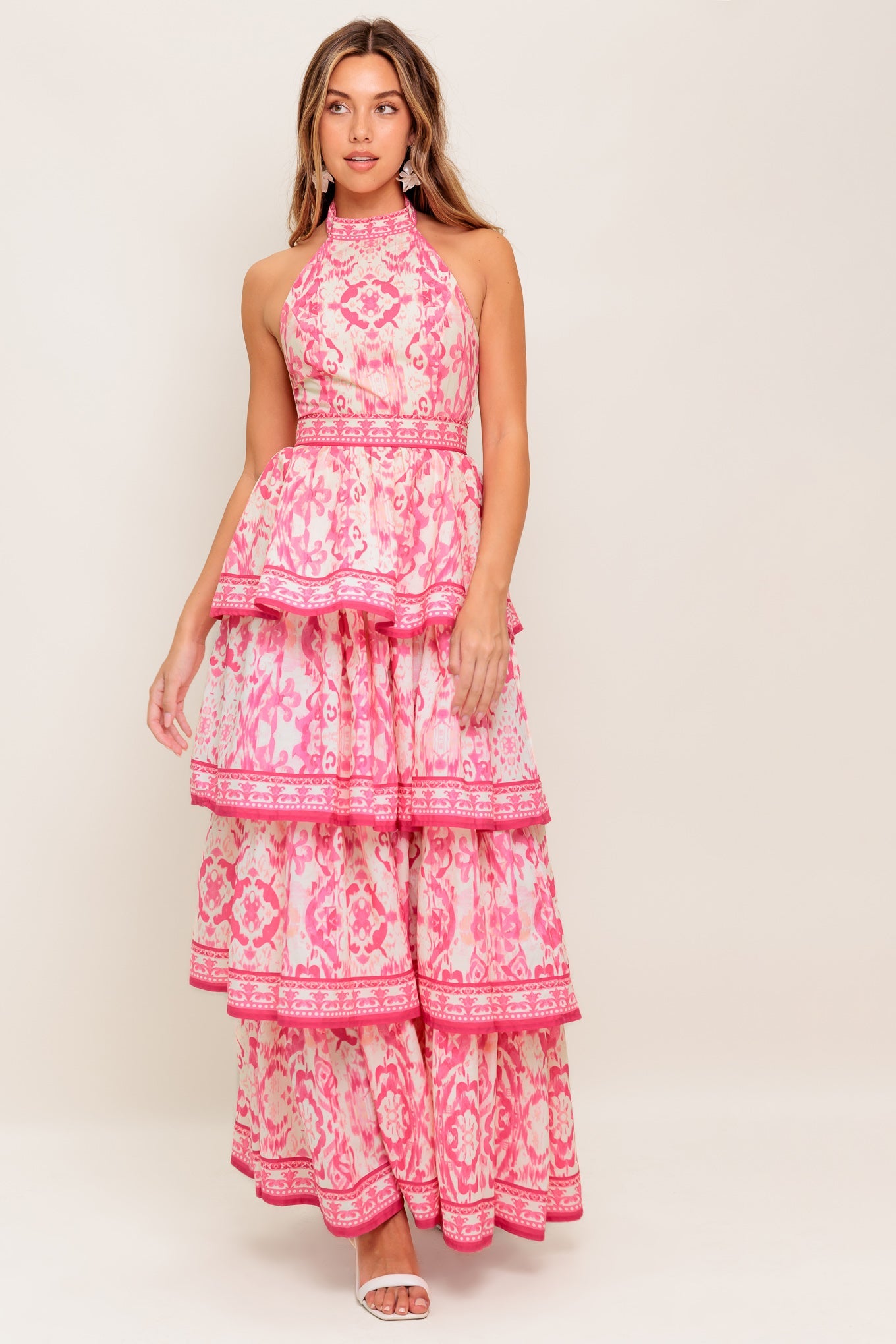 BLUSHING BLOSSOM FUCHSIA WOVEN MAXI DRESS - Concordia Style Boutique