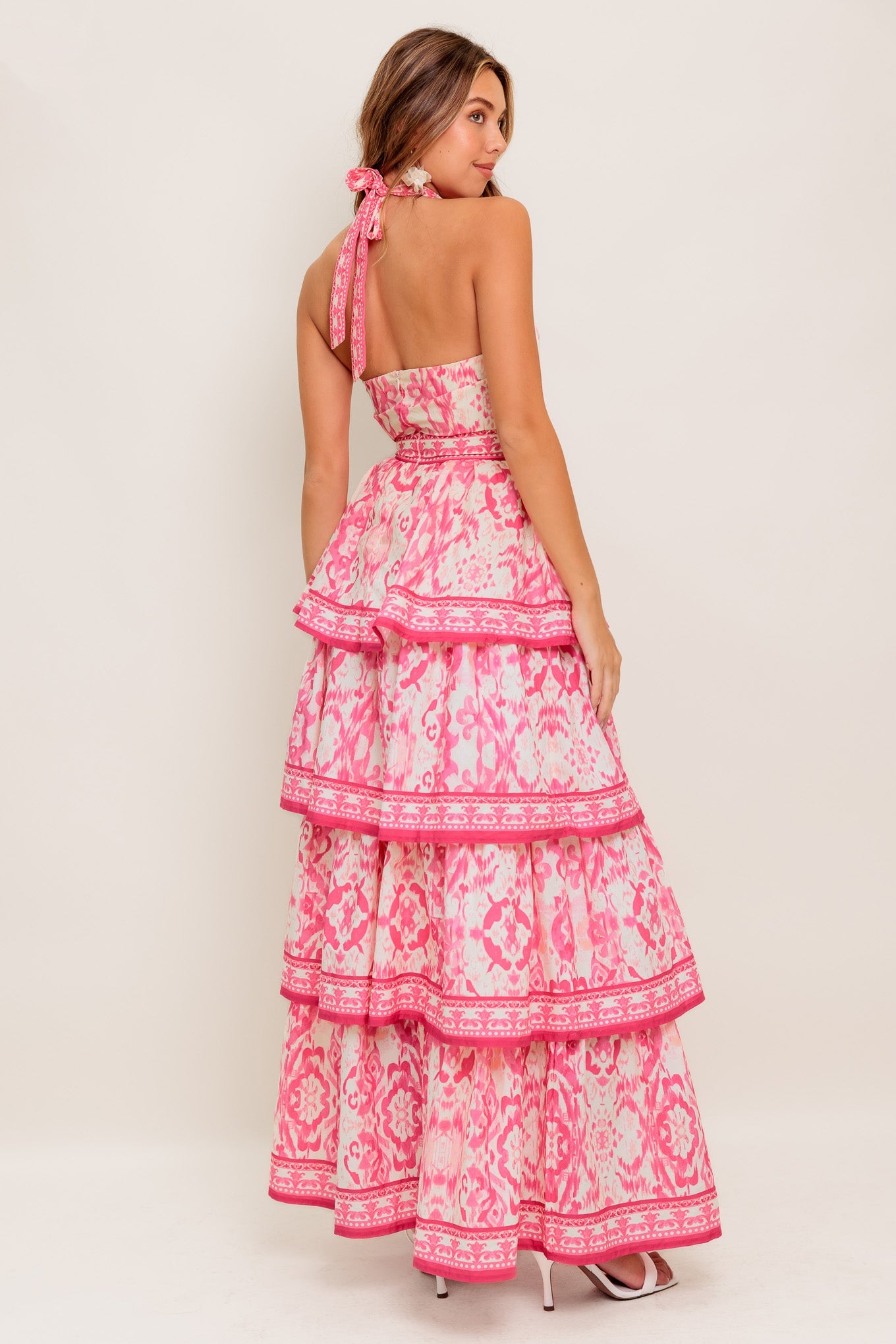 BLUSHING BLOSSOM FUCHSIA WOVEN MAXI DRESS - Concordia Style Boutique