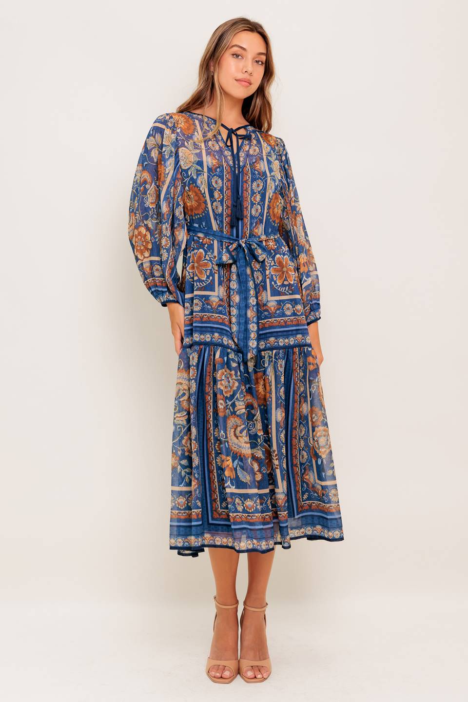 BOHEMIAN TAPESTRY WOVEN MIDI DRESS - Concordia Style Boutique