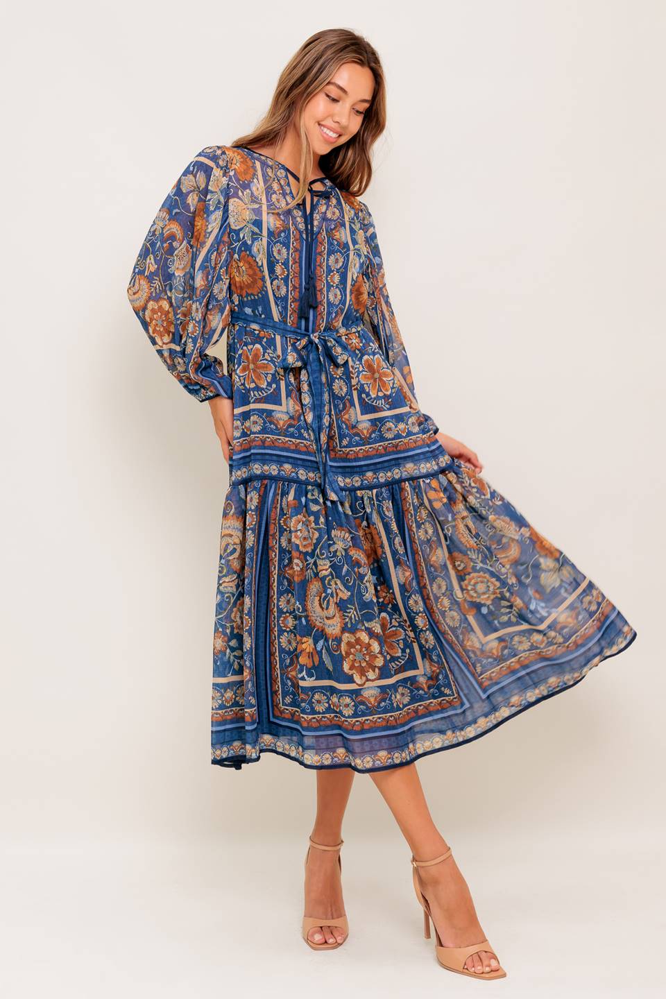 BOHEMIAN TAPESTRY WOVEN MIDI DRESS - Concordia Style Boutique