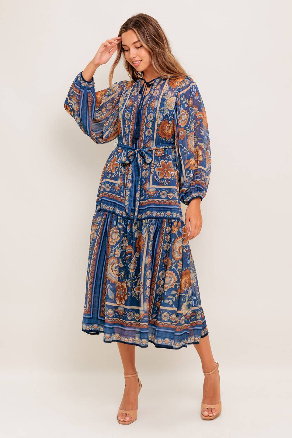 BOHEMIAN TAPESTRY WOVEN MIDI DRESS - Concordia Style Boutique