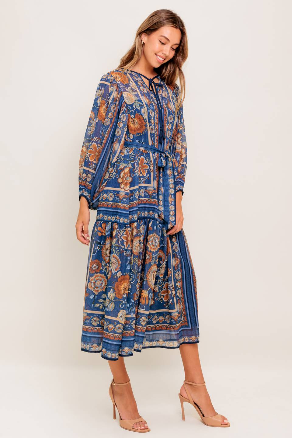 BOHEMIAN TAPESTRY WOVEN MIDI DRESS - Concordia Style Boutique