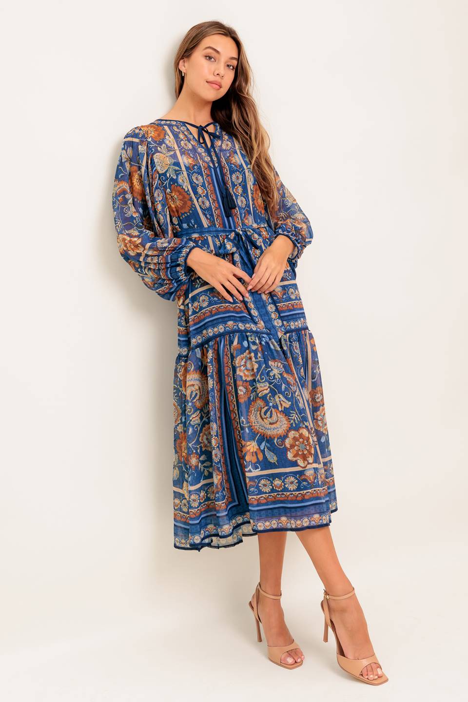 BOHEMIAN TAPESTRY WOVEN MIDI DRESS - Concordia Style Boutique