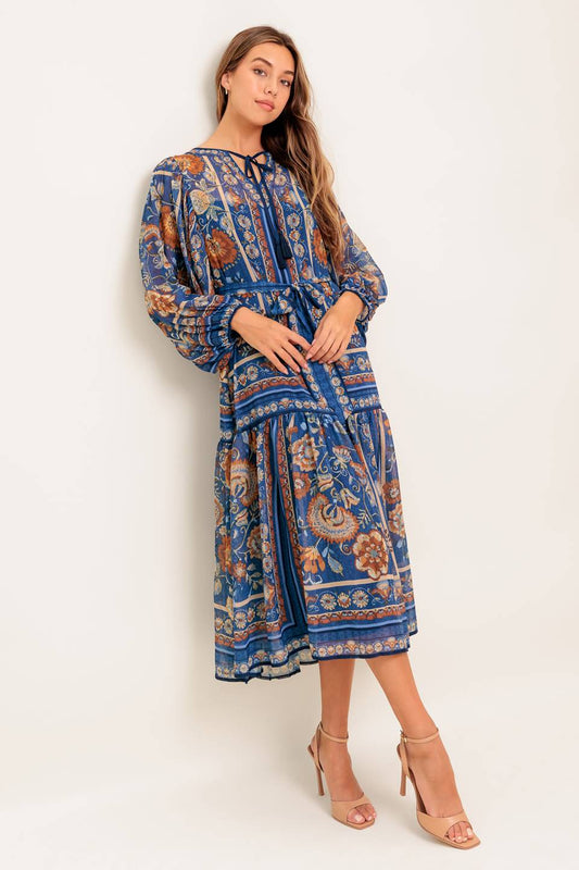 BOHEMIAN TAPESTRY WOVEN MIDI DRESS - Concordia Style Boutique