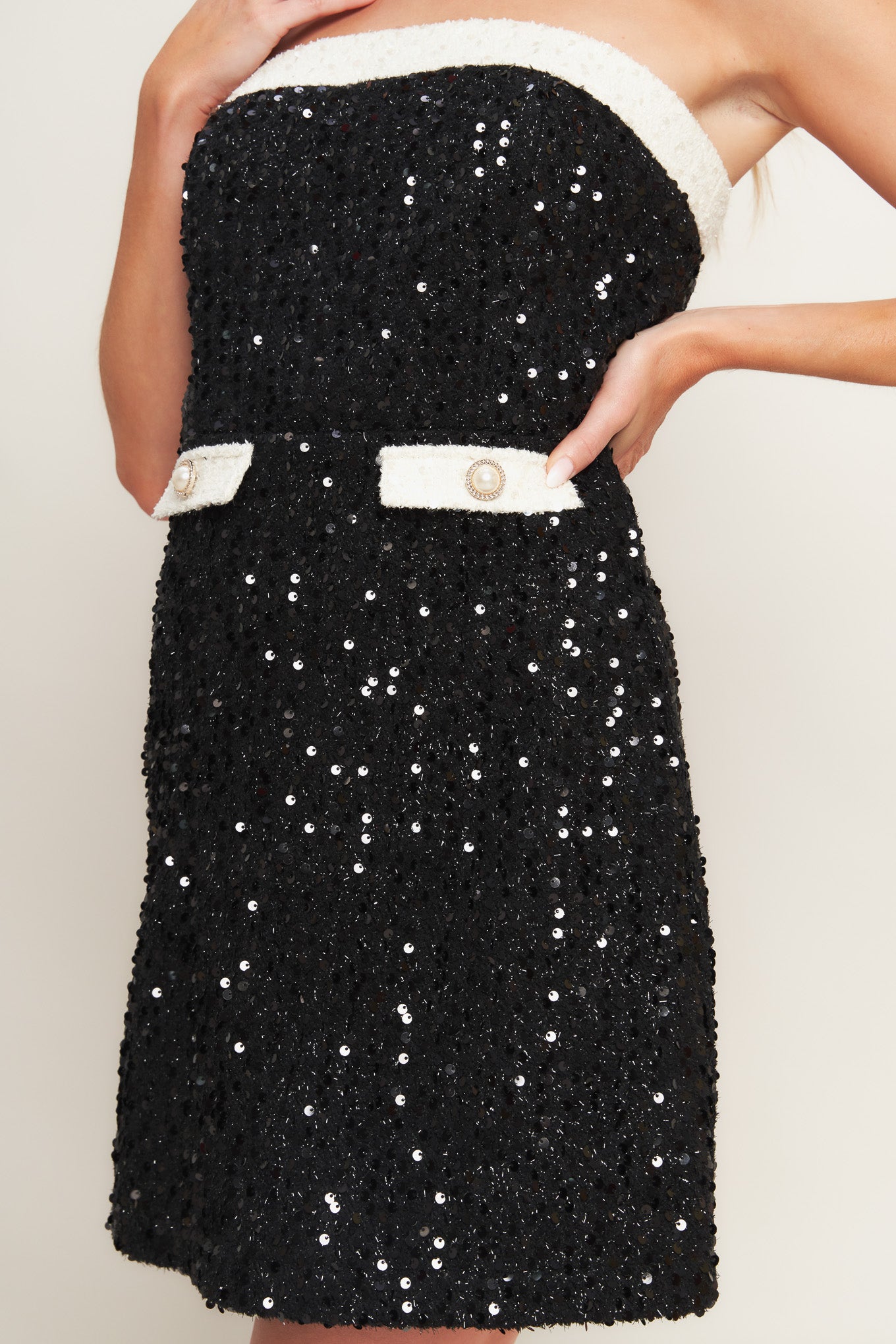 MIDNIGHT GLAM SEQUIN MINI DRESS