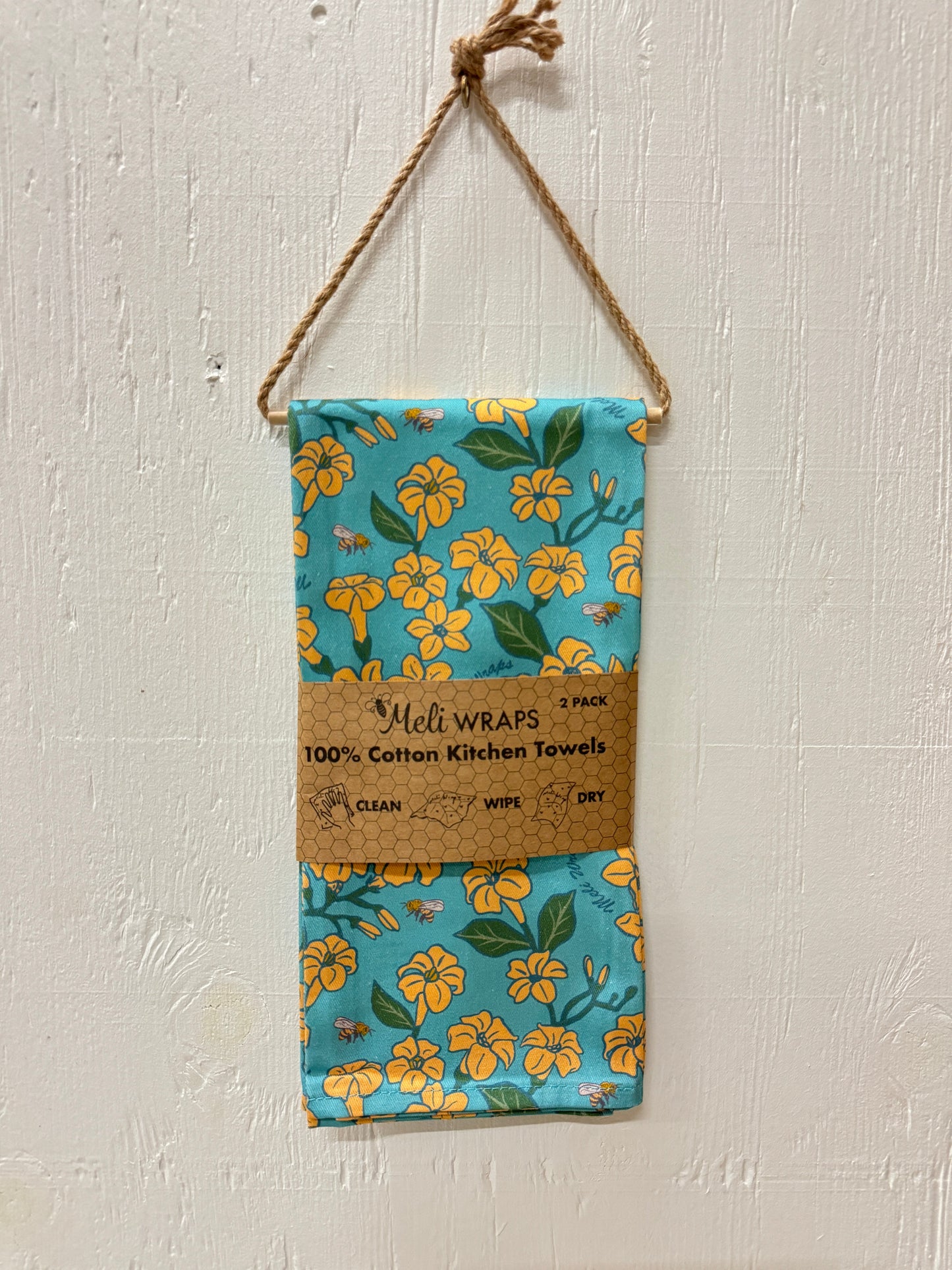 Puakenikeni & Bee Kitchen Towel Set of 2 100% Cotton - Concordia Style Boutique