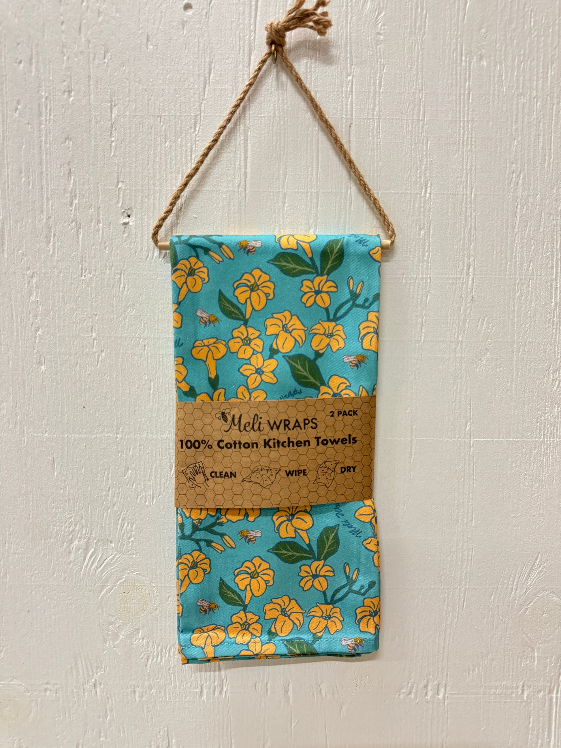 Puakenikeni & Bee Kitchen Towel Set of 2 100% Cotton - Concordia Style Boutique