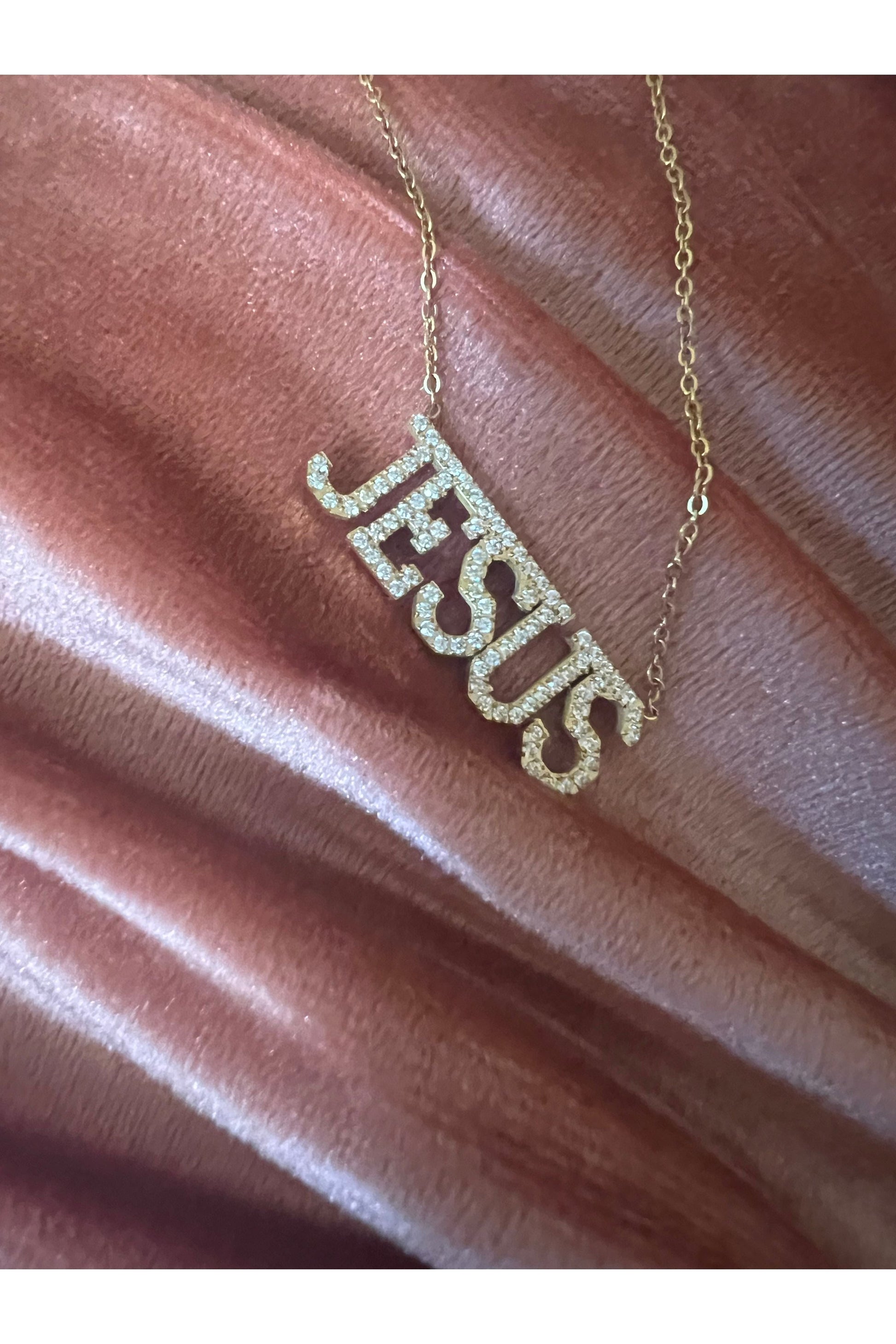 Jesus CZ 18k necklace - Concordia Style Boutique