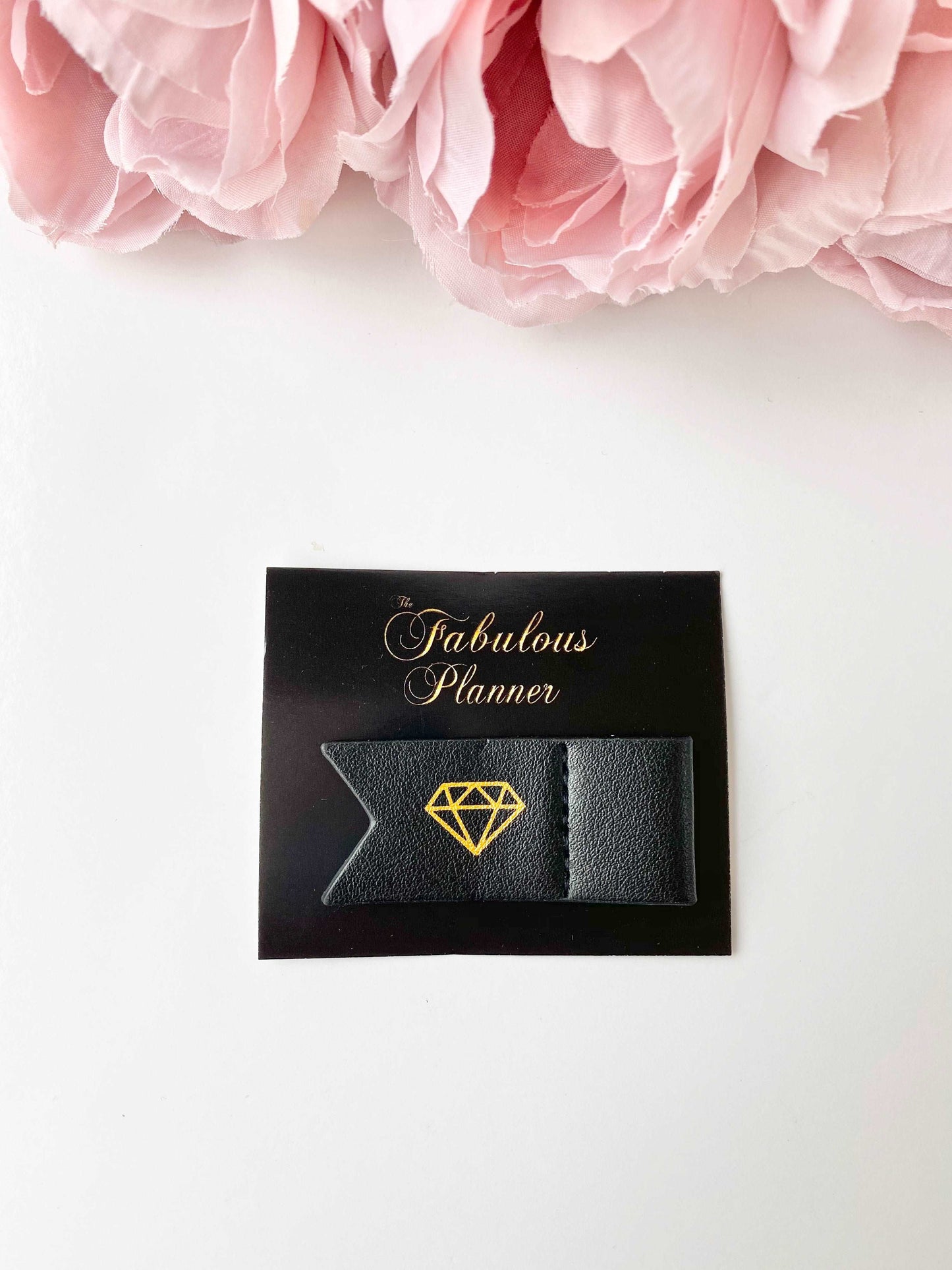 Black and Gold Diamond Sticky Pen Holder