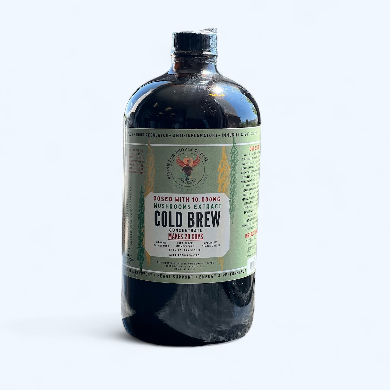 Happy Mushroom concentrated Cold Brew coffee - Concordia Style Boutique