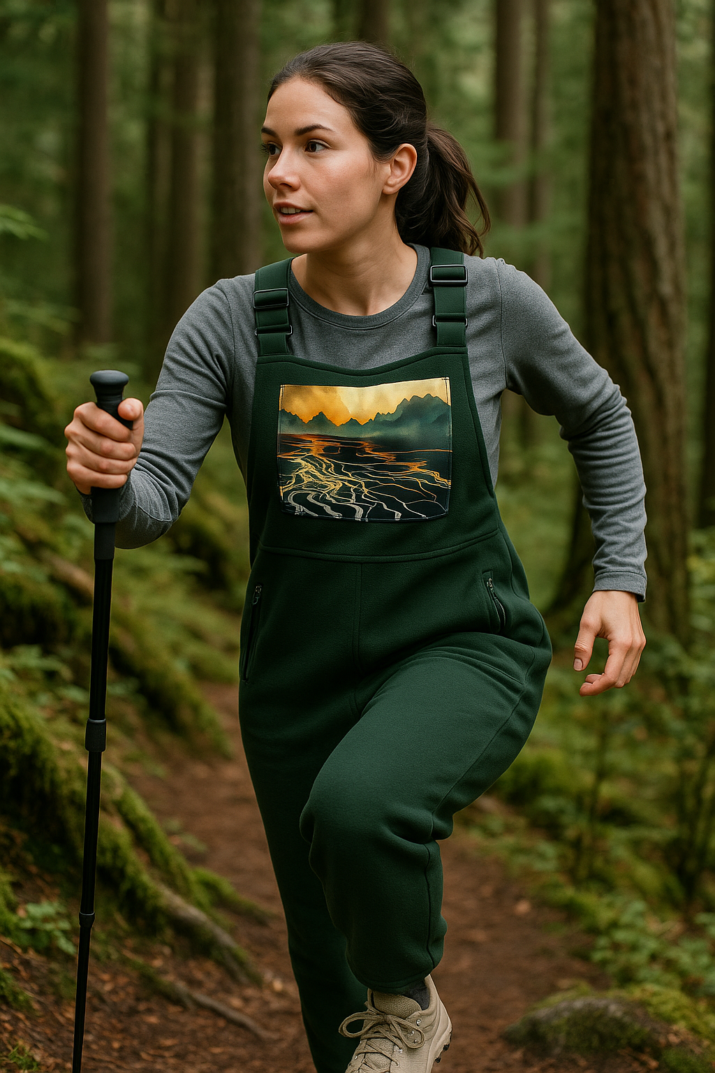 Braided River Fleece Overalls