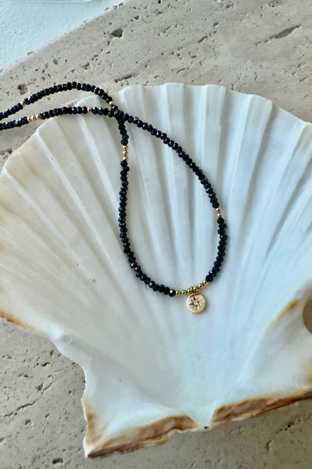 BEADED STAR MEDALLION NECKLACE - Concordia Style Boutique