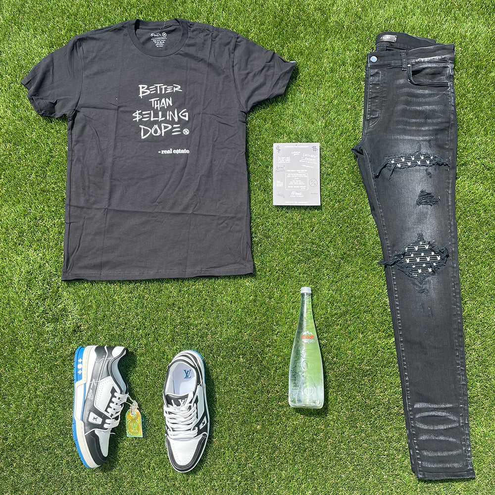 Better Than Selling Dope - Real Estate (Black Tee) - Concordia Style Boutique