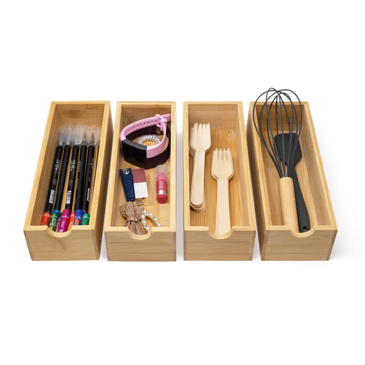 Bamboo Organizing Trays - Set of 4 - Concordia Style Boutique