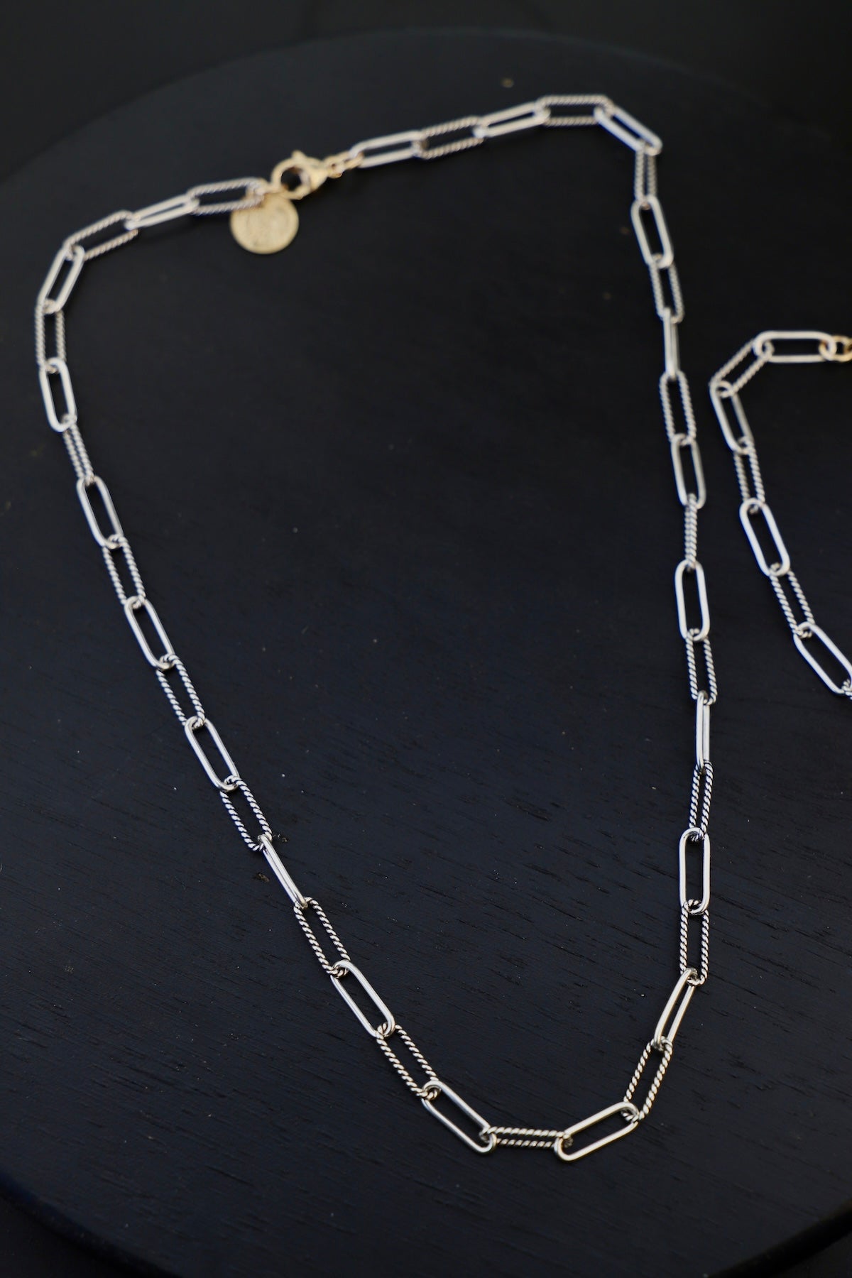 CECILIA PAPERCLIP CHAIN - ANTIQUE SILVER - Concordia Style Boutique