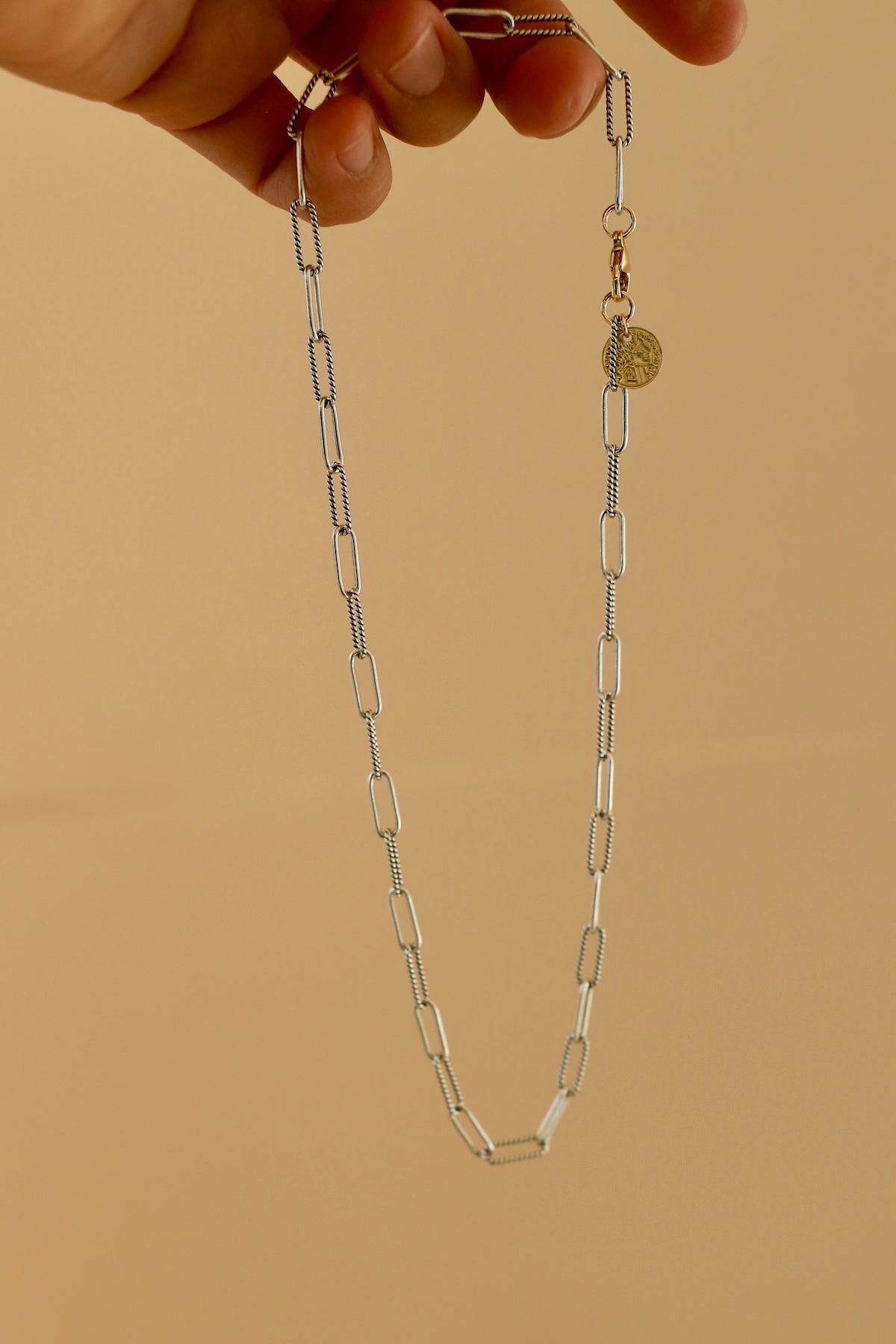 CECILIA PAPERCLIP CHAIN - ANTIQUE SILVER - Concordia Style Boutique