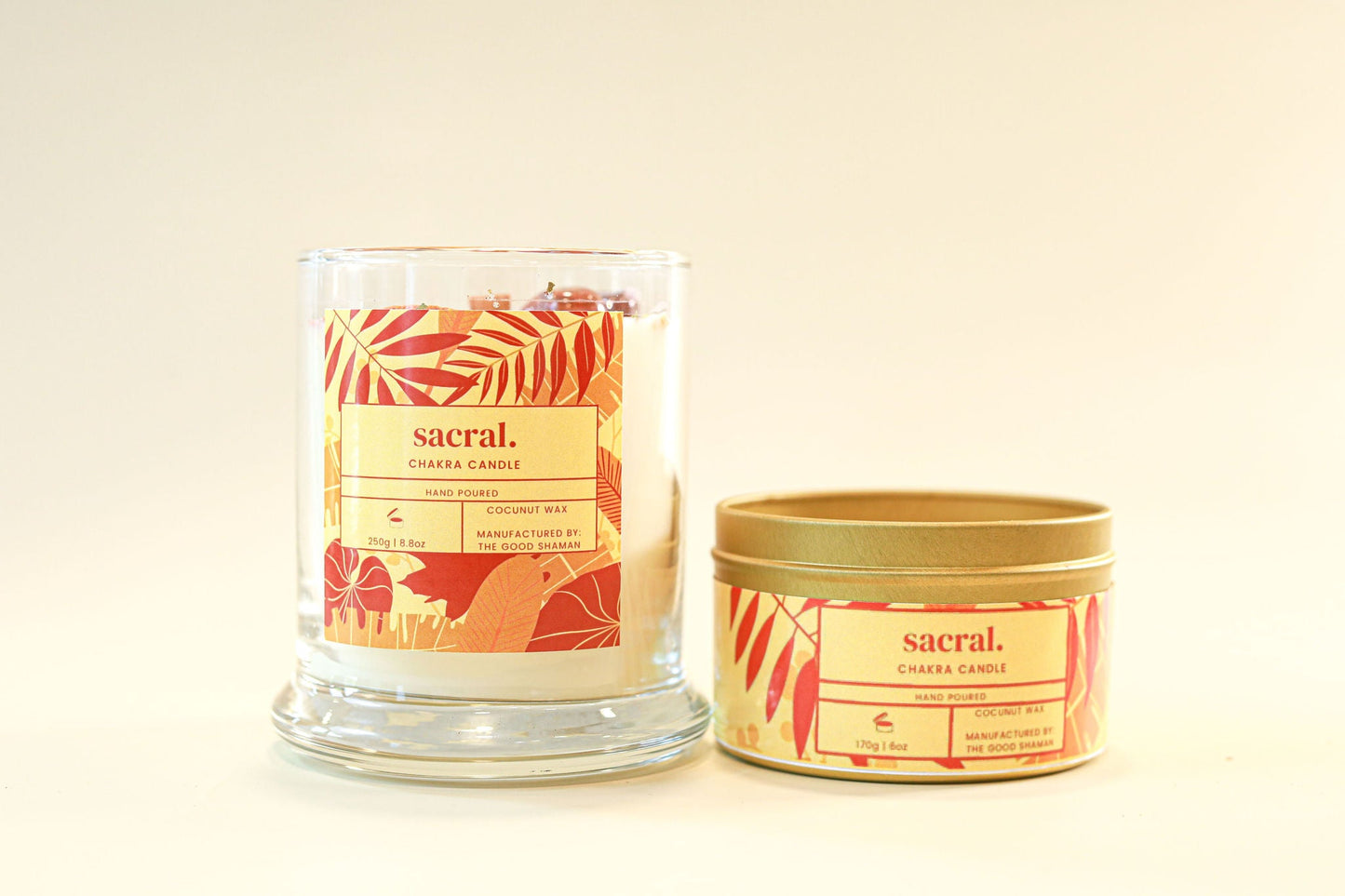 Sacral Chakra Luxe Natural Coconut Wax Scented Candle