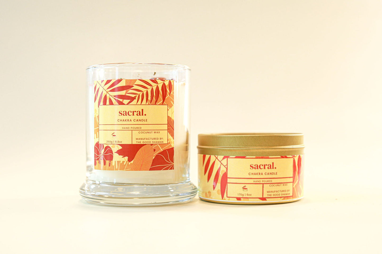 Sacral Chakra Luxe Natural Coconut Wax Scented Candle