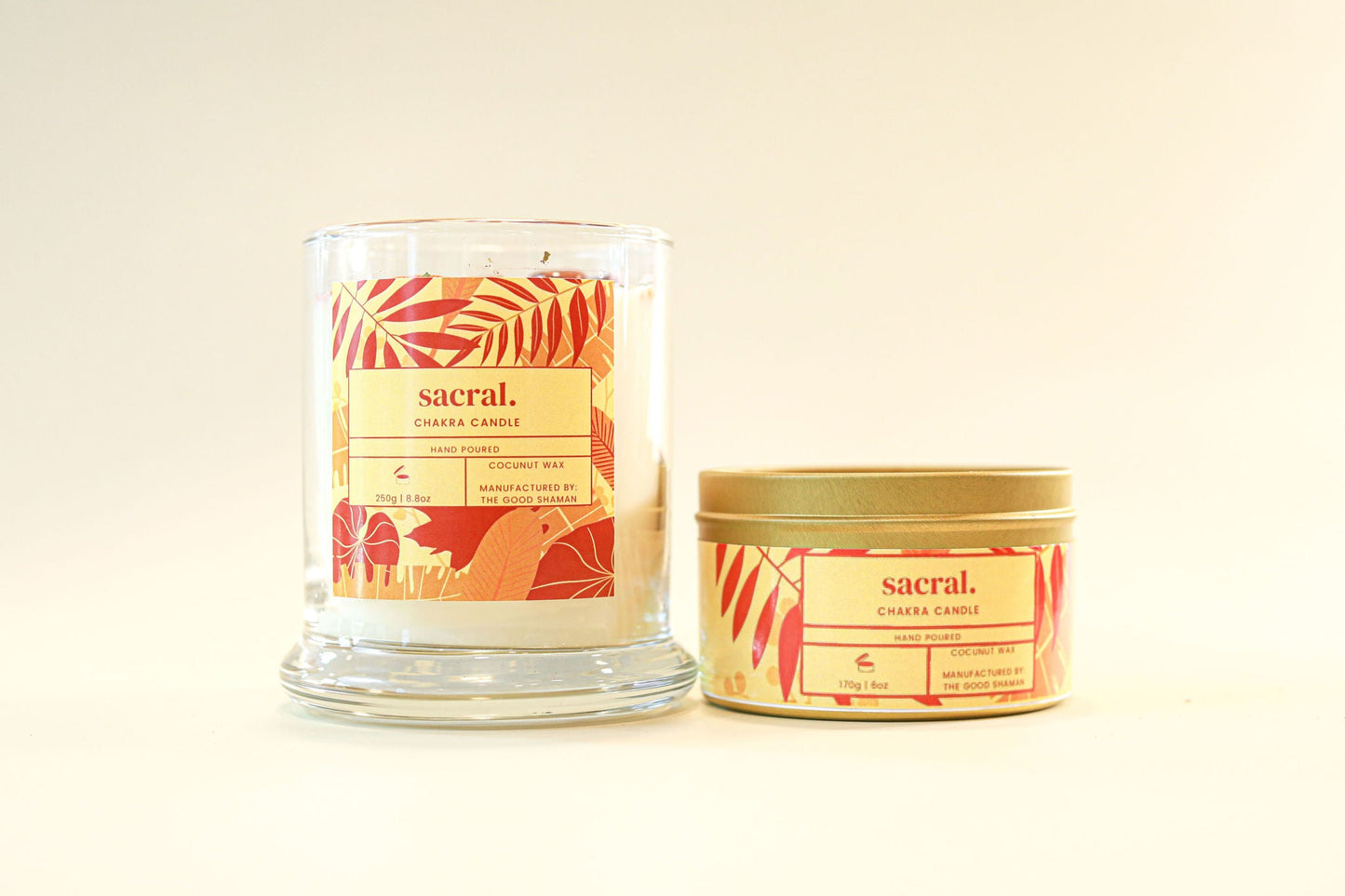 Sacral Chakra Luxe Natural Coconut Wax Scented Candle