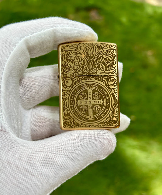 Engraved Brass Zippo Lighter | Constantine Lighter| Made in the USA | Solid Brass Armor Case