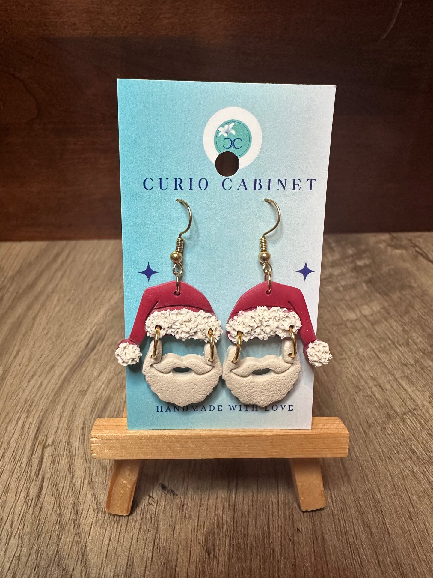 Bearded Santas - Polymer Clay Earrings