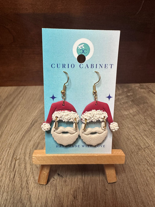 Bearded Santas - Polymer Clay Earrings