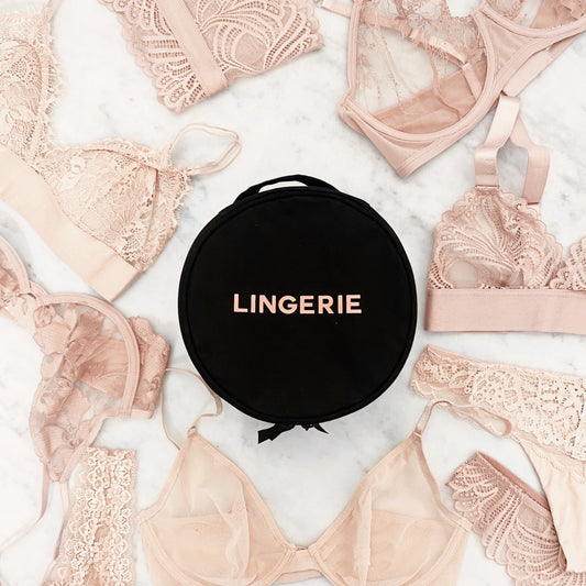 Round Lingerie Case, Black - Concordia Style Boutique