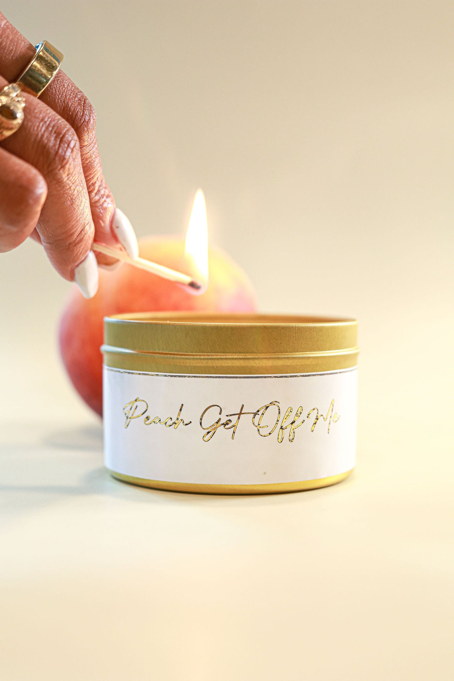 Peach Get Off Me - Luxe Hand-Poured Natural Coconut Wax Candle