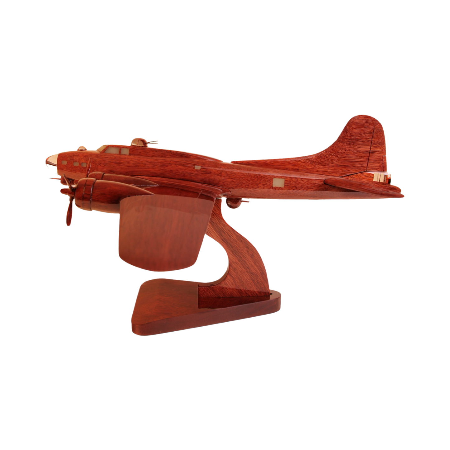 B17 Flying Fortress Mahogany Wood Desktop Airplane Model