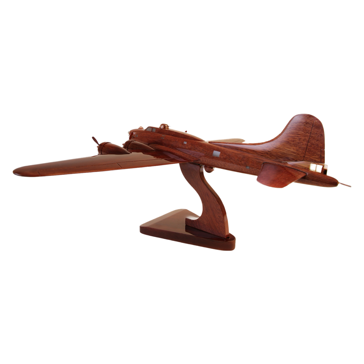 B17 Flying Fortress Mahogany Wood Desktop Airplane Model
