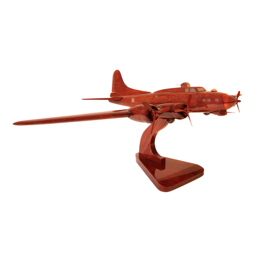 B17 Flying Fortress Mahogany Wood Desktop Airplane Model