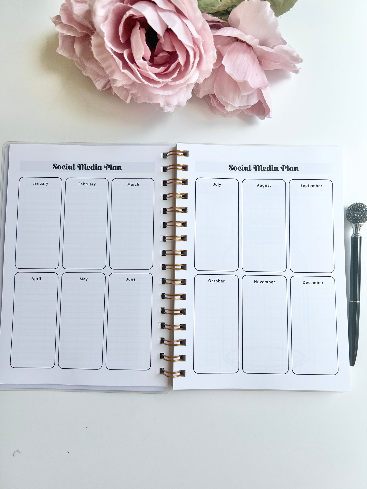 Floral Level Up Business Planner A5 Size - Undated
